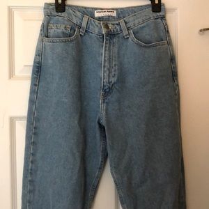 American Apparel High Waited Straight Mom Jeans